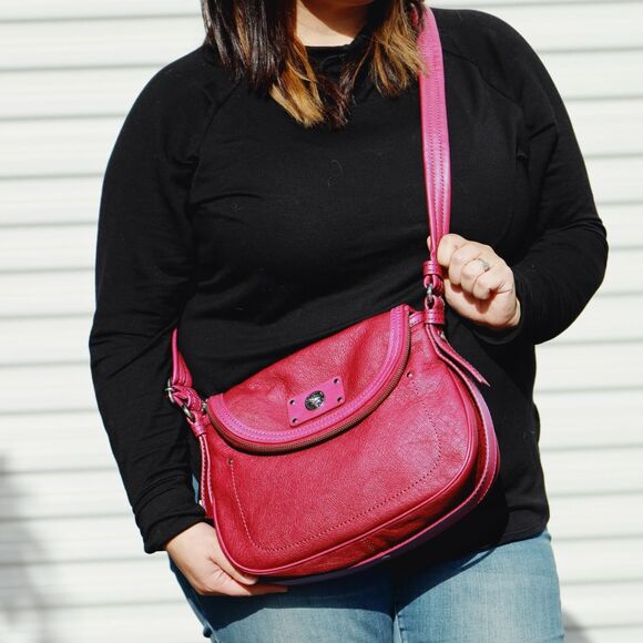 NWT Marc by Marc Jacobs Buffalo Leather Natasha Turnlock Shoulder Bag - Picture 1 of 11